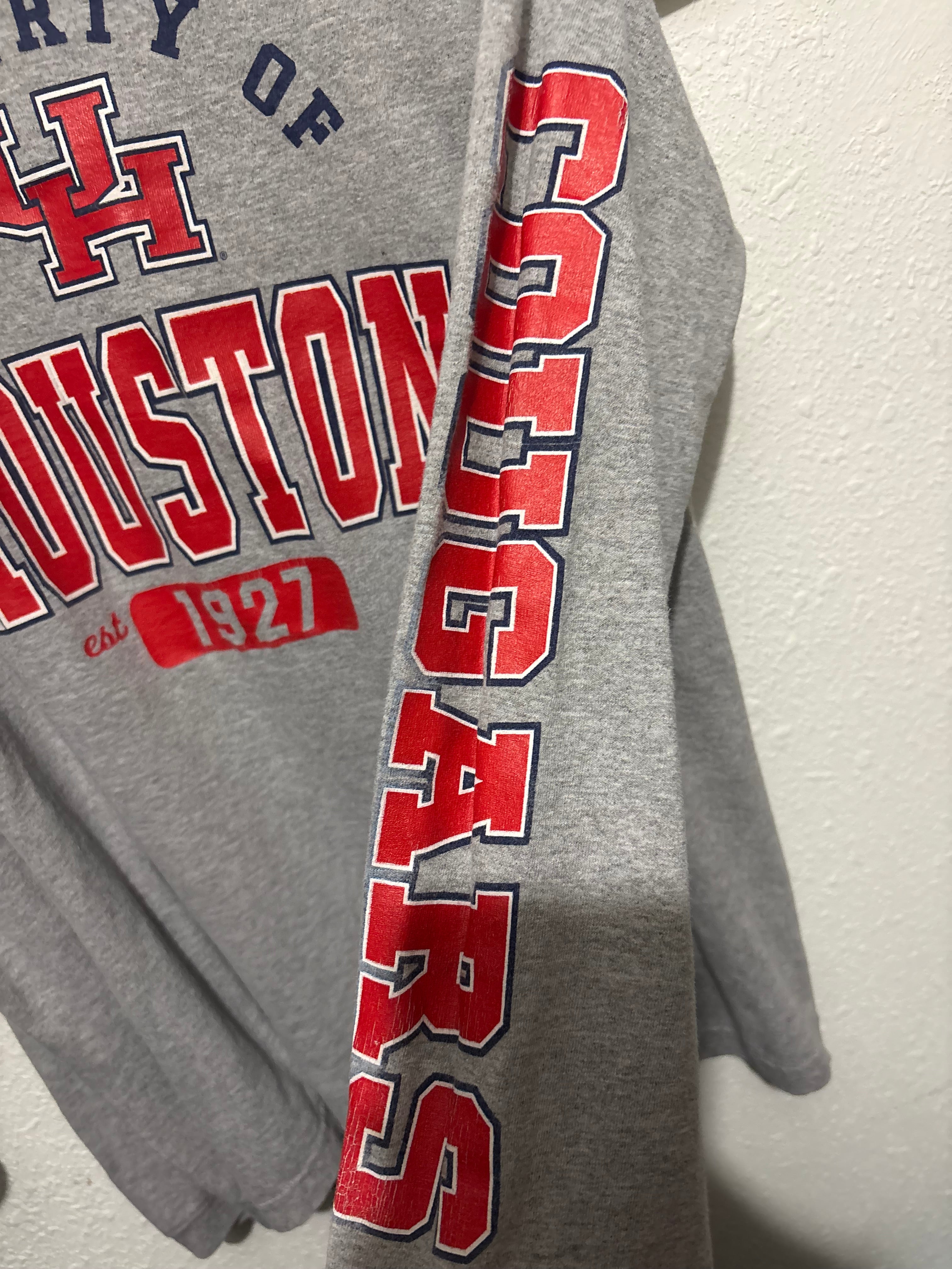 University of Houston Cougars Long Sleeve Tee - Medium - Grey