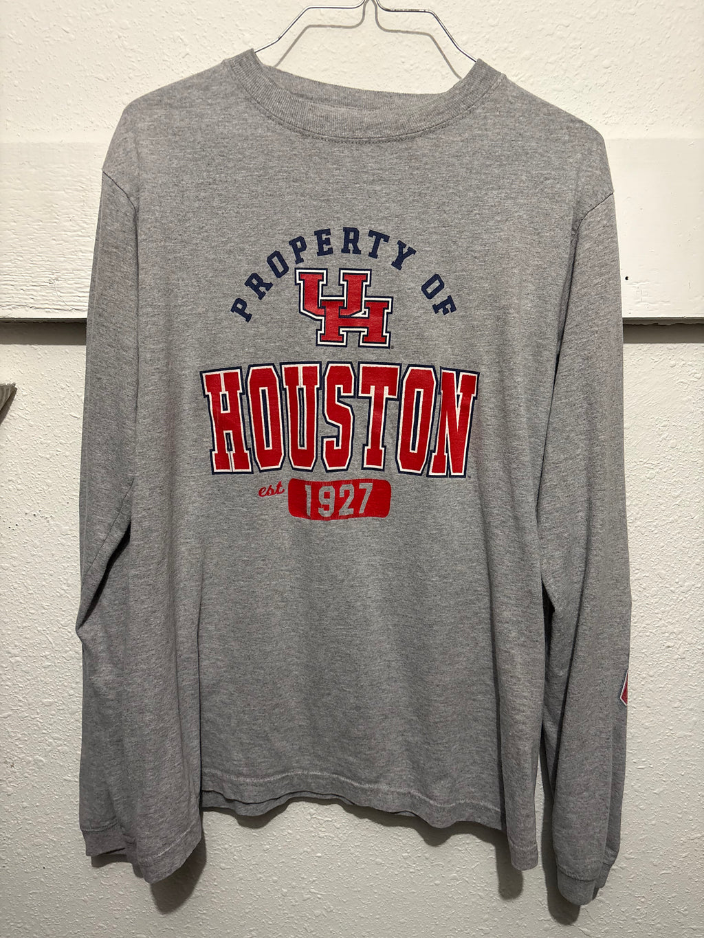 University of Houston Cougars Long Sleeve Tee - Medium - Grey