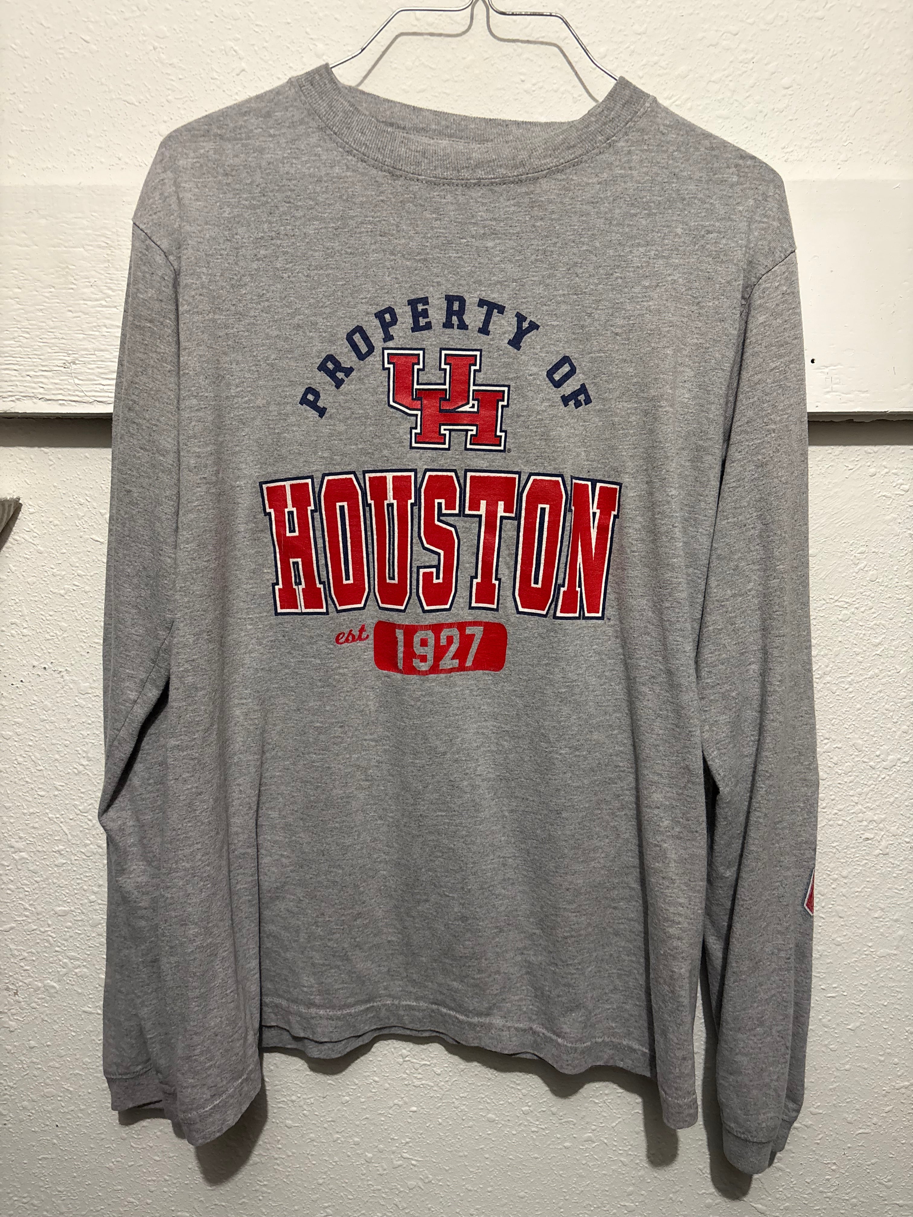 University of Houston Cougars Long Sleeve Tee - Medium - Grey