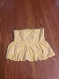 Yellow gingham bubble tube-top size M